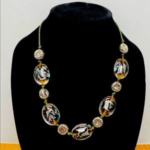 Silver brown and black